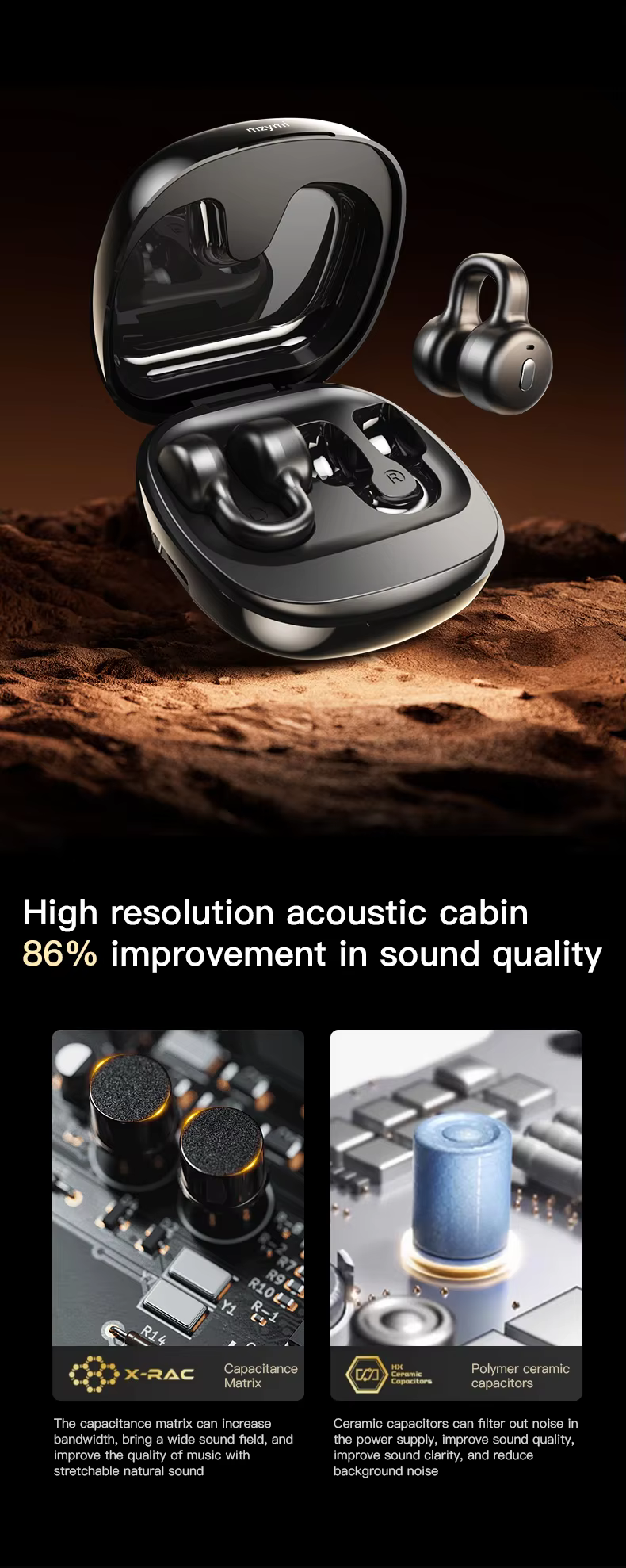Open Ear Freedom —Clip On Earbuds