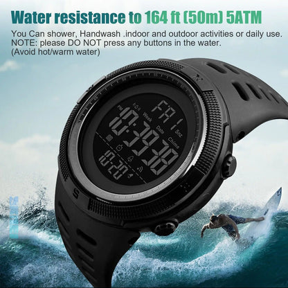 SKMEI Unisex Digital Military Sport Analog Waterproof Watch