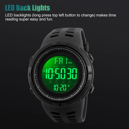 SKMEI Unisex Digital Military Sport Analog Waterproof Watch
