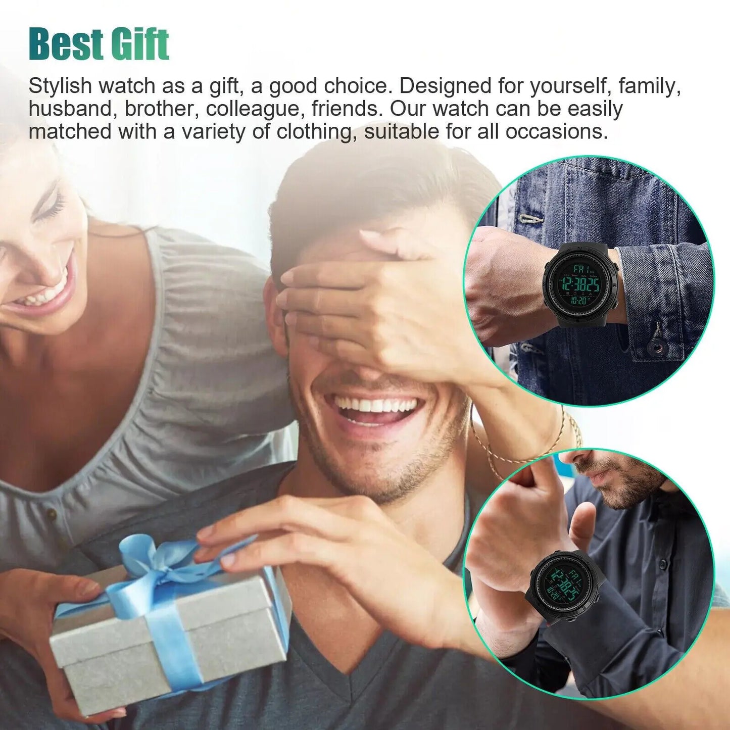 SKMEI Unisex Digital Military Sport Analog Waterproof Watch